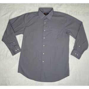 Alexander Julian Colours Dress Shirt M Gray 15-15.5 32/33 Button Up